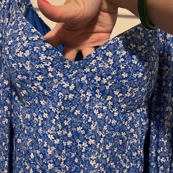 B Darlin Blue Floral Dress - Picture 4 of 12